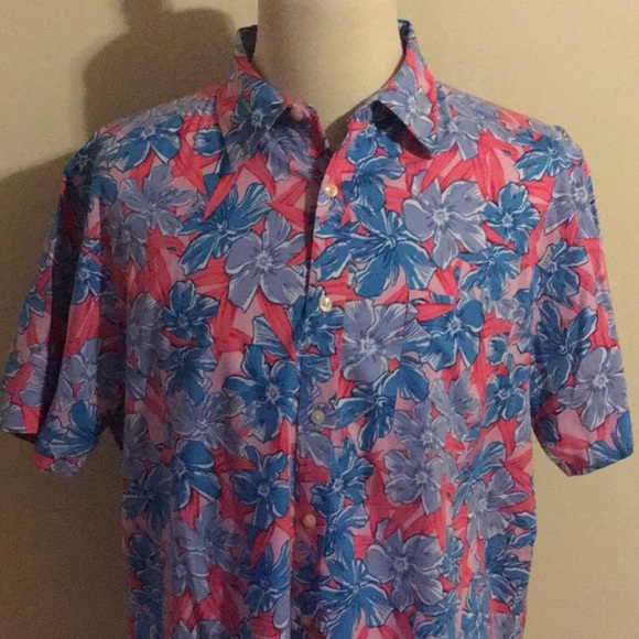 Vineyard Vines Floral Print Shirt in Graphic Multicolor Cotton (sz XL) - Picture 2 of 9